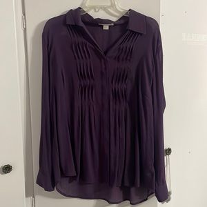 Dark purple sheer blouse